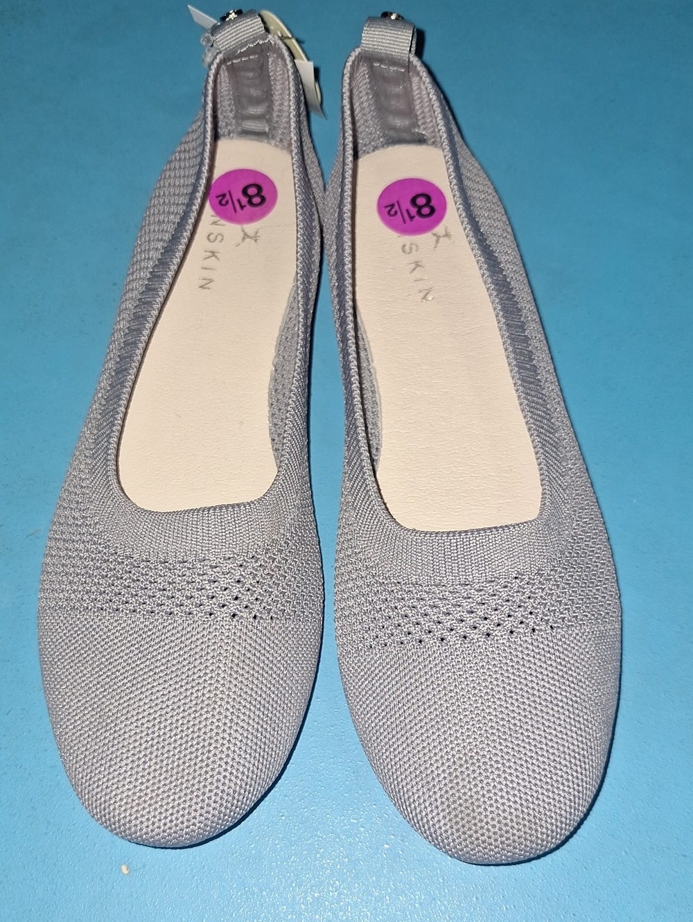 NWT Danskin Light Gray Knit Ballet Flats